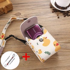 디지털 휴대용 미니 백 가방 여행, AB. 패키지 수직 스타일 작은 노란색 오리