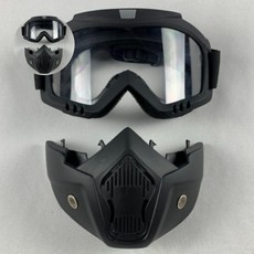 스키고글 투명 분리형 고글 방풍 안면 마스크 보호 커버 라이더