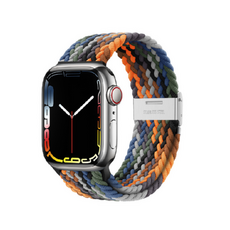 Jinho Smart Apple Watch兼容Loop Buck帶錶帶, 42/44/45mm, 09#迷彩彩虹