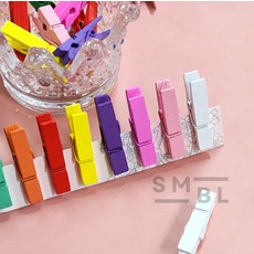 컬러 사진 집게 3.5cm 50p 홀더