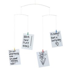 자개 행잉 모빌 DIY 우드 드림캐쳐 천장 장식 소품, 1개, 명화 4장 40x40cm