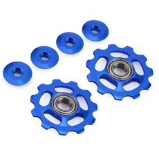 2pcs MEIJUN MTB 도로 자전거 세라믹 도르래 7005 알루미늄 합금 후면 변속기 11T 13T 가이드 사이클링 도자기 베어링 자키 휠, 02 L, 01   Mainland