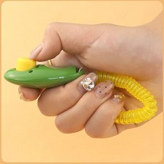 클릭팝 로고인쇄 강아지 클리커 클릭커 딸깍이 버튼 장난감 간식 벨 Clicker 교육, 1개, 레드