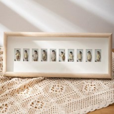 올피노 펼침 아이성장 분활액자 증명사진 우드 10칸 20칸 1p, 1개