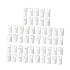 25mm 트램폴린용 울타리 기둥 트램폴린 네트 기둥 상단 홀더 교체 부품 및 끝 보호대 50개 세트, 플라스틱, 하얀색