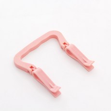 휴지통 클립 손잡이 분리수거 핀 쓰레기봉투, 10개, 핑크