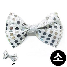 [구마누] 아동넥타이 반짝이리본넥타이 유아리본넥타이 학예회 재롱잔치 어린이 나비 화이트 넥타이 소형