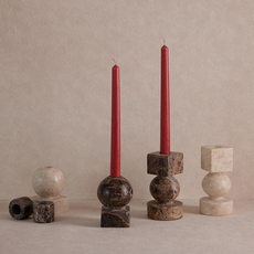 엘캔들 에센셜 컬러 테이퍼 캔들 토마토레드, 6개, 56g, 무향