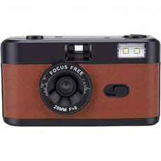 Dpofirs 35mm 필름 카메라 재사용 가능한 빈티지 내장 플래시 수동 초점 28mm f8 렌즈와 3개 레트로 사진 및 여행용, Dpofirs 35mm 필름 카메라 재사용 가능한 빈티