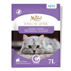 마그넷 고양이 두부모래 7리터 X 1ea /고양이모래 화장실 두부모래가는입자, 7L, 1개, 라벤더향