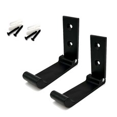 아이베란다 접이식 블랙 후크 벽 걸이 홀딩 훅, 2개, 25x75x66mm(대) CA