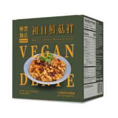 極黑麵店 初日鮮菇拌 乾拌麵 嚴選丸莊醬油 新鮮香菇熬醬 全素, 4包