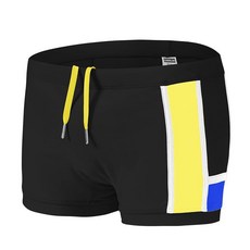 ZON 온BAILON 온 남성용 수영 트렁크 프론트 패드 포켓 수영복 브리프 스퀘어 레그 보드 반바지 S-2XL 182185