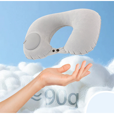 에어펌핑 여행용 목베게/캠핑 목쿠션/낚시 에어쿠션/U자형 베개/휴대용 목쿠션/에어펌핑, 핑크-DM321