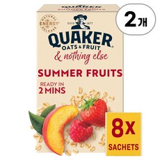 퀘이커 오츠 서머 프루트 & 나싱 엘스 포리지 Quaker Oats Summer Fruits & Nothing Else Porridge 33g, 2개