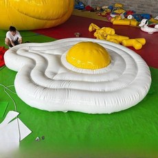 계란후라이 튜브 달걀모양 워터보트 워터바운스 달걀후라이 수영장 풀장 4x3m, 계란후라이튜브 4x3m