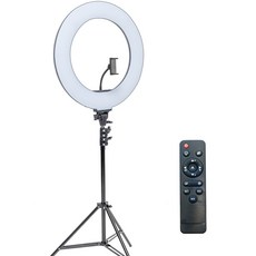 알파믹 18인치 대형 링라이트 스탠드 세트 유튜브 먹방 뷰티 링조명, 조명 & 기본 스탠드 세트, 1개