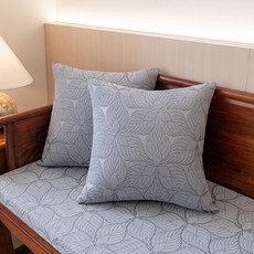 식 소파 방석 세트 쿠션 사각 직사각형 쿠션 PP 면 베개 속 쿠션 분리 세탁 가능, 세잎클로버 그레이