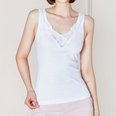 트라이 여성 퓨어코튼 레이스 민소매 런닝 3매