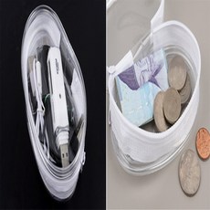 득템골라 미니 타원형 파우치 남자세면백, 블랙