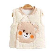 可愛小熊造型寶寶背心，柔軟舒適保暖，時尚百搭，呵護寶寶嬌嫩肌膚