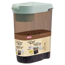 NYANTA CLUB 單手寵物飼料儲存桶, 綠蓋, 1個, 2.5L