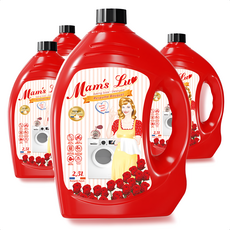 맘스럽 퍼퓸부케 세탁세제 2.5Lx4개입 액체세제 에이프릴 로즈향 프랑스수입 향수 첨가 실내건조형, 2.5L, 4개