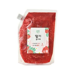 이제부터 맛있게 국내산 카페 딸기청 82% 딸기라떼 과일청 수제청 1kg, 1개입, 1개