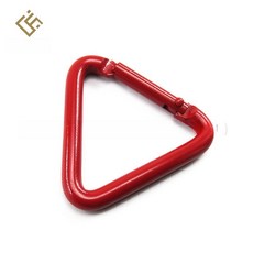 알루미늄 삼각형 등산 버클 다기능 키링, 1개, 레드 내경 32mm