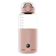 분유 포트기 보온병 중탕 휴대 자동 제조기, C. 분홍색