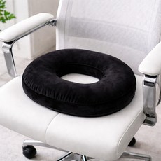 인슈퍼 체압분산 메모리폼 구멍 방석, 1개, 블랙