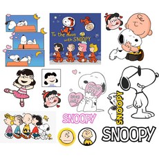 쏘하 스누피 전사지세트, 1개, 혼합