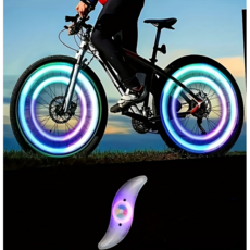 샤인월드 LED 자전거 휠 라이트, 2개, 멀티컬러