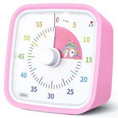 공부타이머 타이머 공부타이머스톱워치 공부타이머스톱워치무소음 타이머 주방타이머, a, 핑크 유니콘, 1개