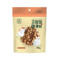 브리더랩 동결건조 미니큐브 연어20g 강아지 동결건조간식, 6개, 연어, 20g