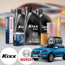 투싼(올뉴)(16~) 1.7d 디젤 킥스 제로 0W30 퍼포먼스 합성엔지오일 필터세트