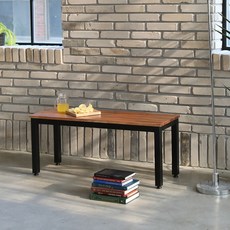 국내제작 [프라이드리빙] 아카시아원목 긴벤치의자/ 원목벤치 다용도의자 식탁의자 긴의자, 블랙