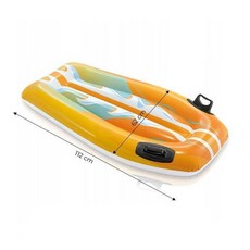 24H出貨INTEX 58165騎士浮排 衝浪板充氣浮排 趴式滑水浮排 打水板 夏天玩水 游泳 戲水【SV61203】, 1個, 58165 黃色（約112x62cm）