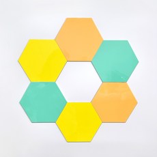 더이안 6각 육각 싱크보드 씽킹보드 헥사 고무자석 화이트보드 (6개입)