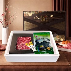 명절선물세트 한우 국거리 미역 육수 국물 풀패키지 세트