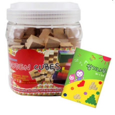 가베가족 큰솔 2.5cm 미송 쌓기나무 100p + 미니북 + 케이스, 원목 색상, 2개