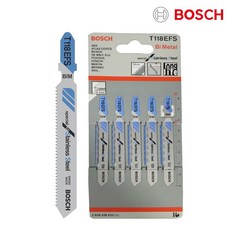 보쉬 직소날 T118EFS 83mm 1팩 5개 금속용 스테인리스 스틸 직쏘