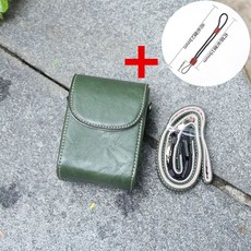 디지털 휴대용 미니 백 가방 여행, Z. 세로형 레트로 그린 세트  팔찌