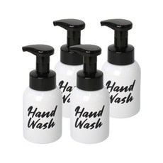 로맨틱노벰버 거품용기 원형 250ML, 원형 화이트(블랙캡)/스크립트 4P