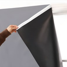 해수비 누구나 붙이는 찍찍이 벨크로 커튼 암막커튼, 그레이, 가로0.7×높이1.5m