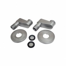 蝴蝶衛浴 304不鏽鋼大流量彎頭 牆壁曲腳 進水開關 N型曲腳 止水彎頭, 1個, 【L排16】不鏽鋼色