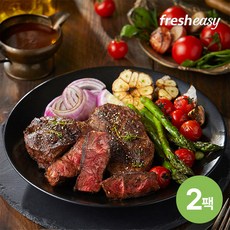 프레시지 블랙라벨 스테이크 가니쉬 소스 포함 밀키트 (2인분) (냉장), 2개, 528g