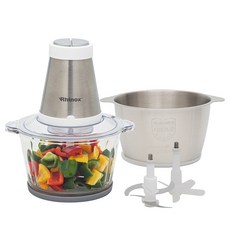 라이녹스 대용량 멀티 만능 다지기 쵸퍼 야채&고기 이유식 마늘 다지기 마늘박피 스텐&글라스 2L, RXBM-CP2623C(화이트)