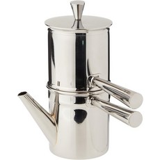 Ilsa Napoletana Coffee maker Stainless Steel Silver color for 1-2 Cups, 2 Cup, 1개