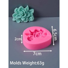 프랜지파니 치자나무 꽃 실리콘 양초 금형 DIY 수제 비누 콩 왁스 향기로운 석고 장식품 홈 장식 213839, 01